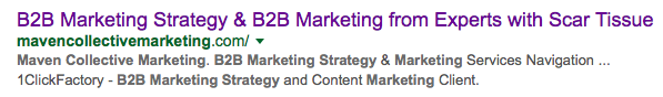 b2b marketing title tag description