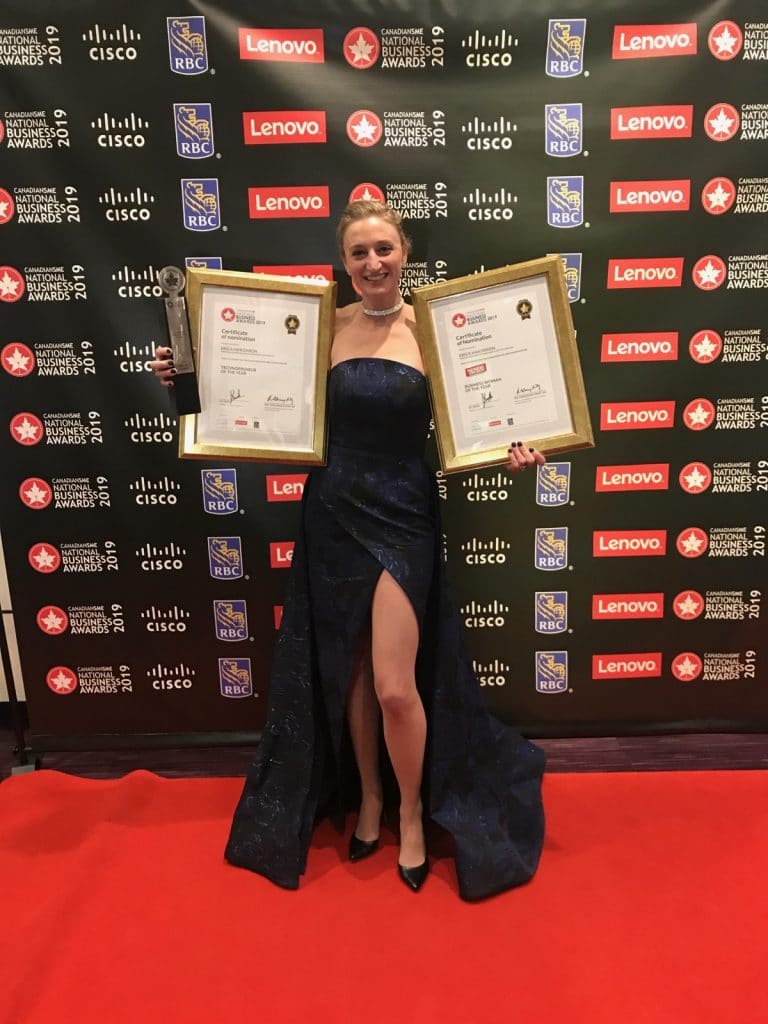 canadiansme business award - editor's choice winner - erica hakonsons