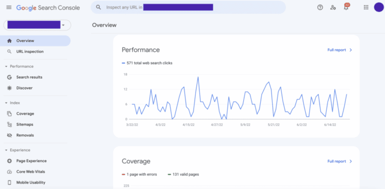 google search console overview