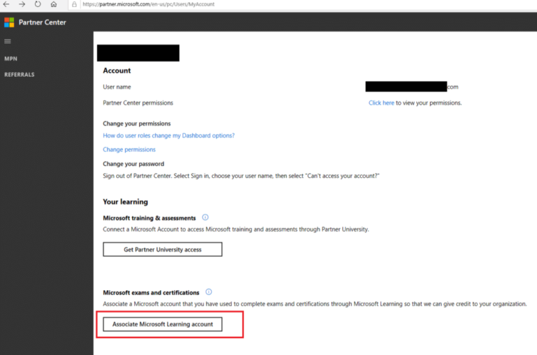 Linking employee account to Partner Center for Microsoft Cloud Partner Program