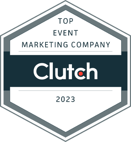 Top Global Event Marketing Company 2023 Badge awarded to Maven Collective Marketing by Clutch