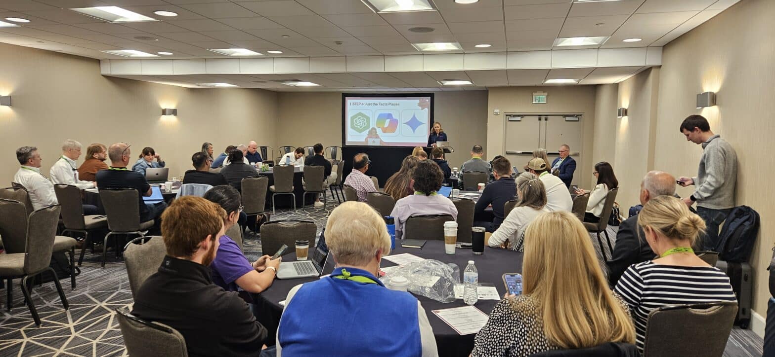Maven Collective Marketing CEO and Founder, Erica Hakonson, giving a presentation on AI for B2B Marketing in DynamicsCon LIVE 2024 Conference