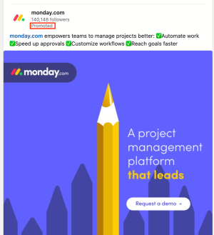 Example of LinkedIn Sponsored Content