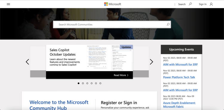 microsoft tech community homepage